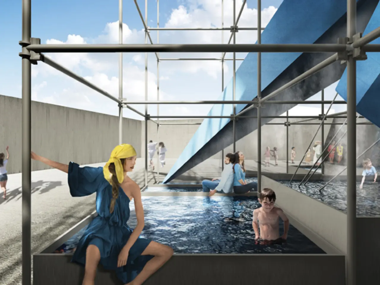 Innovative backyard accessory: iGarden Pool Cleaner K Pro for seamless pool maintenance on sunny...