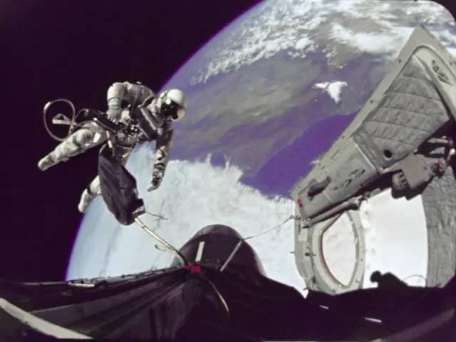 Crew members descend back to Earth on SpaceX's spacecraft following a five-month stay at the...