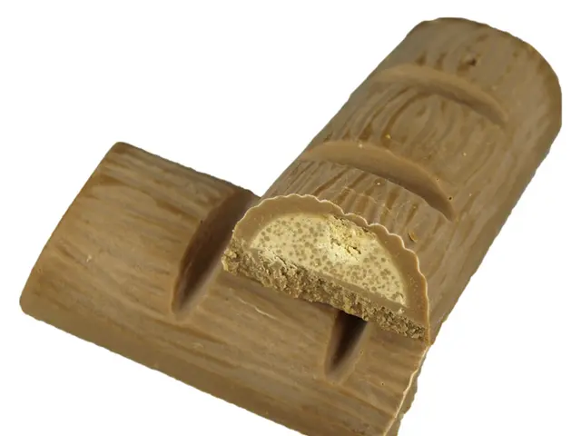 In this image we can see the chocolate bars which are placed on the surface.