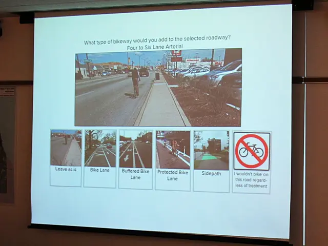 In the center of the picture there is a projector screen, on the screen there are pictures of...