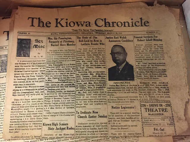 In this picture we can see papers and in these papers we can see some persons photographs and some...