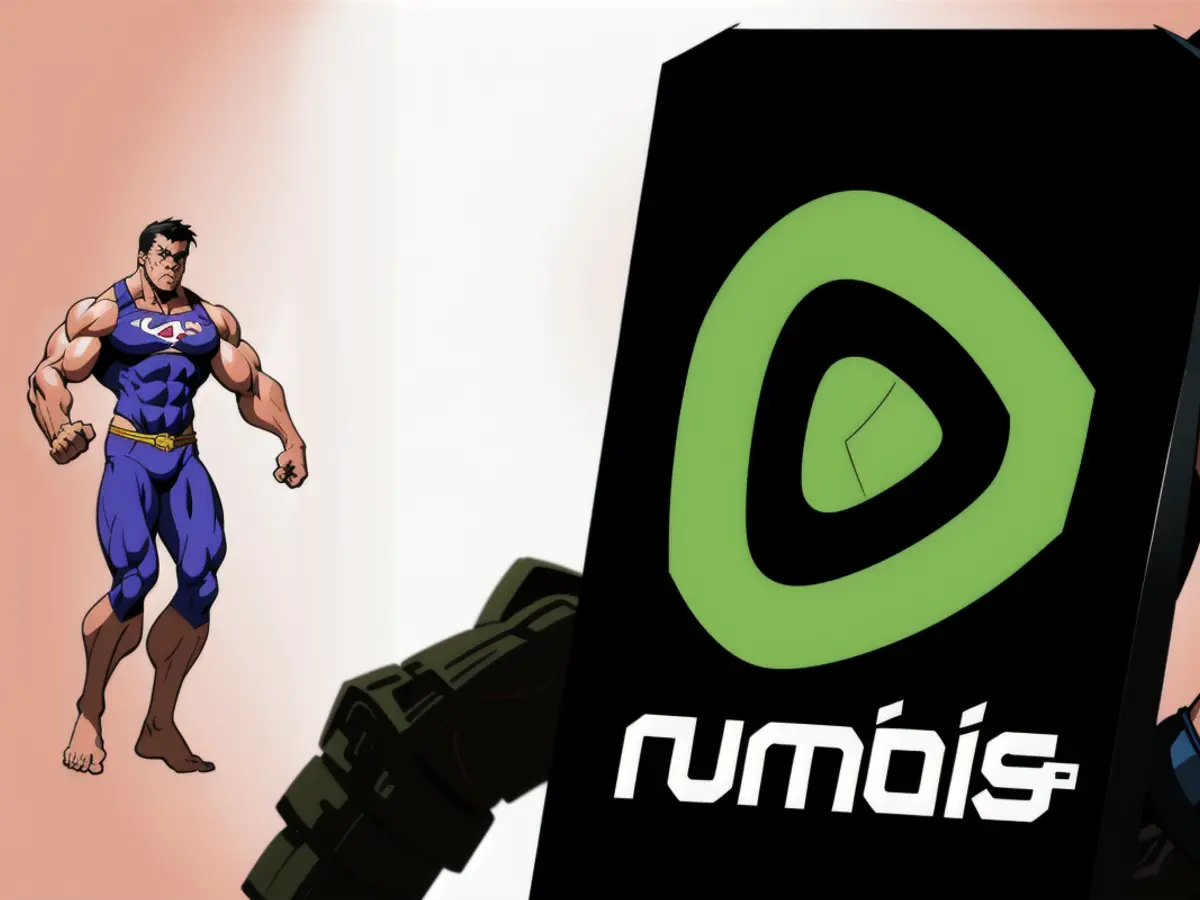 Image portrays an individual, named smith, engaging in a contentious political rally, showcasing signs emblazoned with strong, controversial opinions. Cryptocurrency wallet introduction by Rumble, enabling creative earnings via blockchain technology, backed by Tether asset.